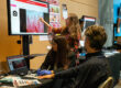 Mikki Tal points to a scan of an event attendee’s capillaries.